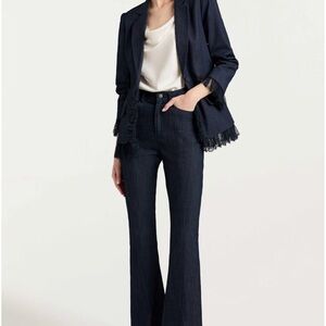 Cinq à Sept Navy Flare Jeans